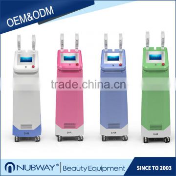 Factory direct sale 2 handpiece 3000W best shr elight ipl hair removal machine with CE approved