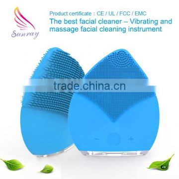 Rechargeable beauty instrument sonic facial cleansing brush blackhead extractor