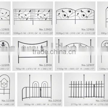 hand forged wrought iron style garden fence