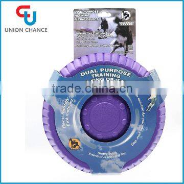 Dual Purpose Training Flying Object Round Frisbee Toy EVA Dog Bowl