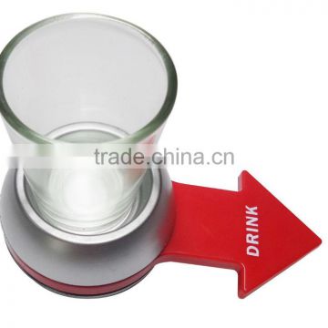 Table Party Funny Drinking Game Set Spin The Shot, Wine Glass Shot Spinner Drinking Game For Wholesale