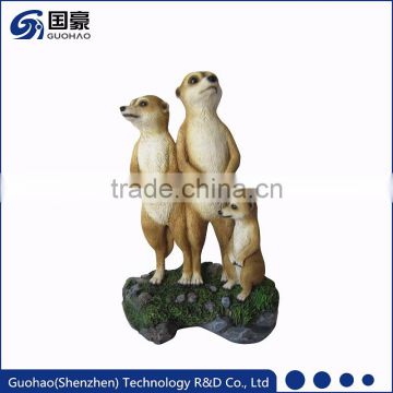 Custom resin gifts animal figurine artificial mongoose family model