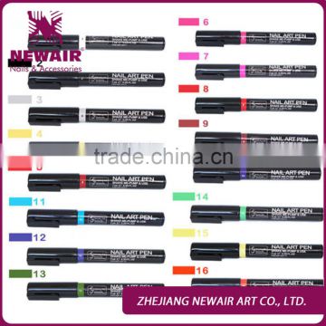 16 Colours Nail Art Pen Nail Painting Tool Drawing Gel Polish Easy Home Kit UK