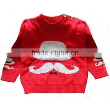Cartoon Style Wool Sweater Design for Baby Kids