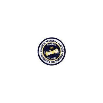 Custom Iron-On Schools and Colleges 100% embroidered patches twill background, custom logo