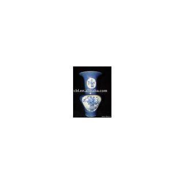 Precious blue-and-white porcelain vase, antiques