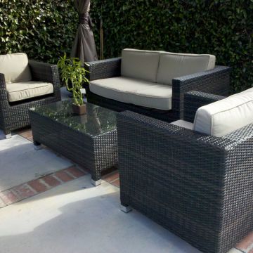 Coffee Shop Sun Resistant Outdoor Patio Furniture Teak Wood Classics