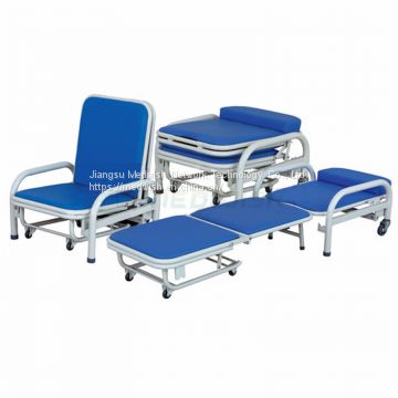 AG-AC003 With PU Mattress Cover Medical Accompany Hospital Nursing Chair