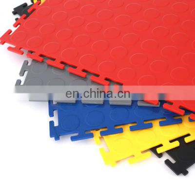 High quality best PVC interlocking floor tiles for garage floor mat