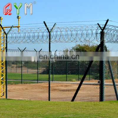 Galvanized Y Post Razor Barbed Wire Airport Chain Link Fence