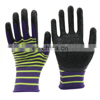 Industrial Building Safety Rubber Protective Mechanical Construction Anti Slip Heavy Duty Latex Coated Working Gloves