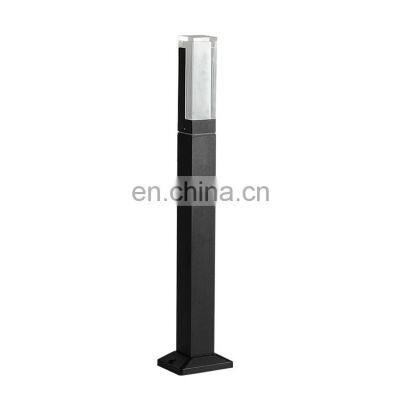 Landscape Lawn Cob Led Bollard Light Stand Garden Path Lights Black Aluminum For Landscape Yard Square Garden Light