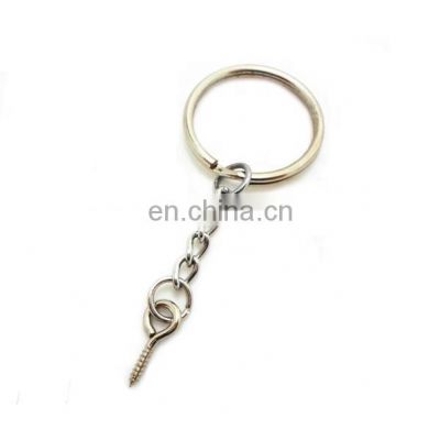Fashion High Quality Metal Split Ring With Chain And Screw