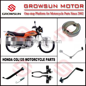 Hon. CGL125 Motorcycle Spare Parts, brake shoe, start lever, side stand, gear shift lever