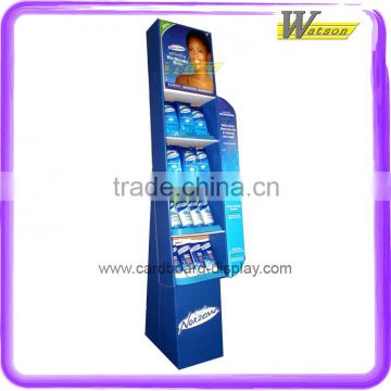 staple goods custome-made good quality cardboard display stand for shampoo