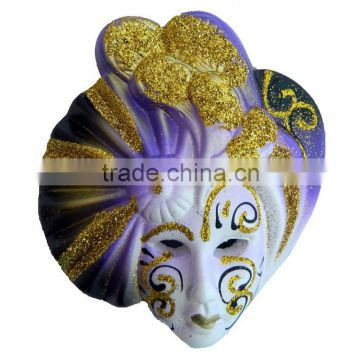 Mysterious Lady Ceramic Mask Wall Decoration