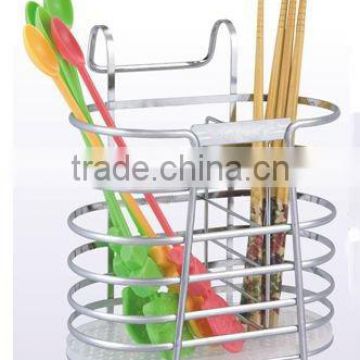 with plastic tableware holder