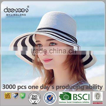 Summer Wholesale Sunscreen Floppy Paper Lady Sun Beach Straw hat