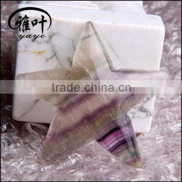 Natural Chinese Rainbow Fluorite Stone Starfish