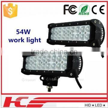 9inch 54w color changing light bar offroad work light