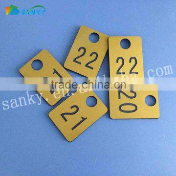 Engraved Plastic ABS 2 Sides Engraving Coat Room Tags