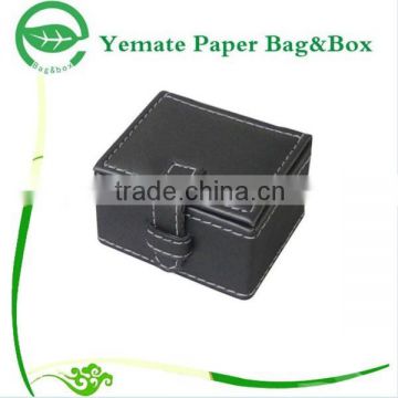 2015 custom made leather paper watch packaging box with foam insert, watch paper box