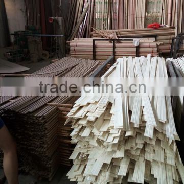 ayous wood molding/ white wood moulding Linyi Baiyi Wood