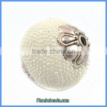 Wholesale Hot Sale Indonesia Resin White Jewelry Beads PCB-M100583