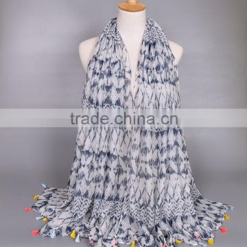 fashion Printed leopard tassels scarf shawls viscose design long muslim head wrap hijab scarves/ pashmina
