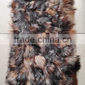 Factory Direct Dye Colorful Fox Skin Fur Plate / Fox Fur Blanket