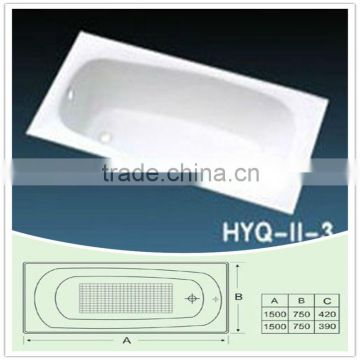 supplier sell enameled cast-iron bathtub without skirt/burliness cast iron bathtub manufacture
