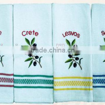 QXE004 100%Cotton Embroidery Kitchen Towel