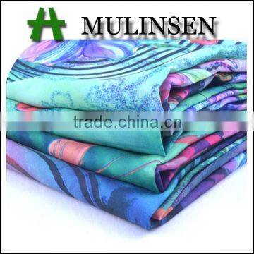 Floral pattern in 2015 100% Polyester Fabric Digital Printing Peach Skin