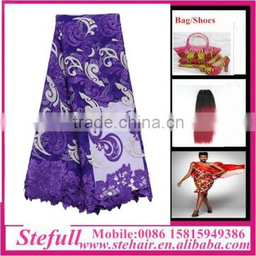 Stefull african wax print high quality 100% cotton swiss lace material