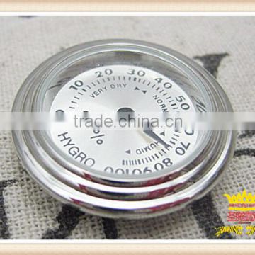 Small three ring cigar hygrometer hygrometer hygrometer silver plated zinc alloy