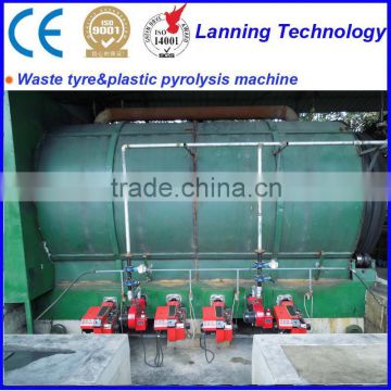 New design Latest generation Q345R 16mm waste tyre refining recycling oil machinery
