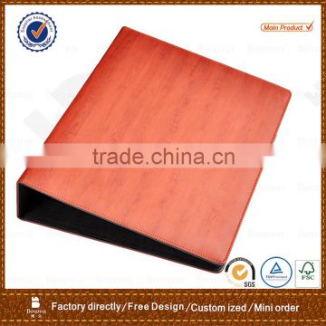 leather post binder folder/ A4 folder with peh holder