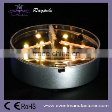 Superior quality Silver Body Color 10CM Remote controlled Wedding LED Centerpiece Lighting