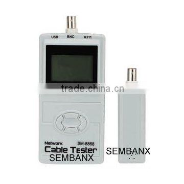 Multi-function cable tester with LCD