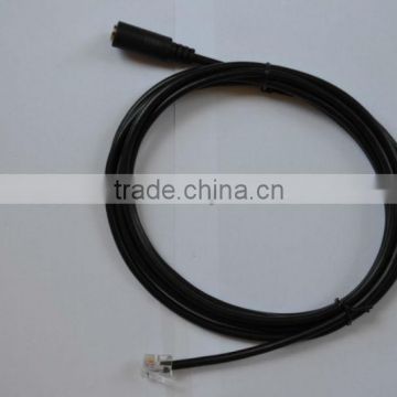 RJ12 6P4C to 3.5mm audio TRS 7 feet in length for Stereophone Systems