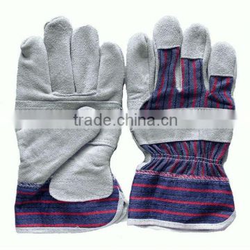 Leather palm gloves,cow split working glove