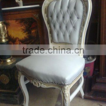 Wedding white leather chair