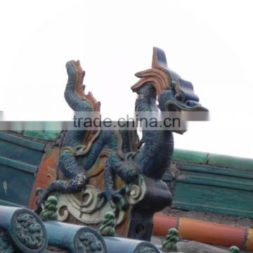 Carved sculpture decorative dragon for temple roof