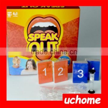 UCHOME Hot Speak Out Game Watch Ya' Mouth Funny Family Mouth Guard Party Board Game
