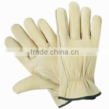 White Leather driver gloves