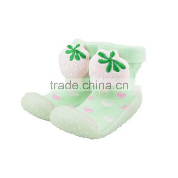 Factory wholesale funny skidders thick rubber sole cheap baby shoes