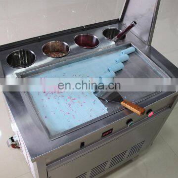 Durable instant two 2 pans stirring fry ice cream rolls machine for sale