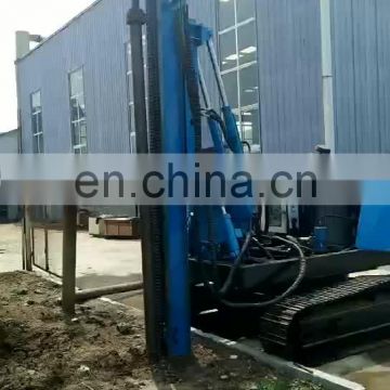 Hydraulic vibrating pile driver for steel barrier post installation