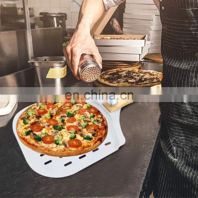 Private Label Newest Shovel Perforated Non Stick Metal Foldable Aluminium Pizza Peel