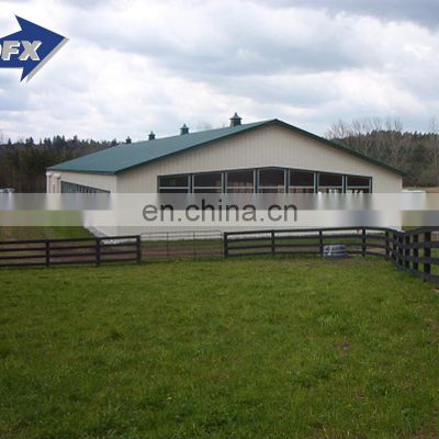 Indian market low cost galvanized pre-fabricated open sided poultry house broiler farm shed